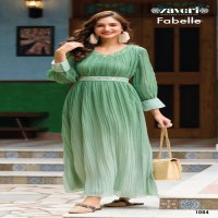 Zaveri Fabelle Wholesale Georgette With Crushed And Hand Work With Inner Gowns