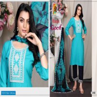 Master Soch Wholesale Readymade Reyon Work Kurti Pant And Dupatta