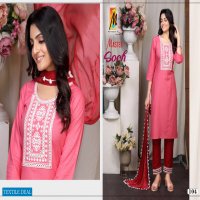 Master Soch Wholesale Readymade Reyon Work Kurti Pant And Dupatta