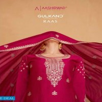 AASHIRWAD RAAS BY GULKAND SILK EMBROIDERY EXCLUSIVE RICH COLLECTION OF DRESSES