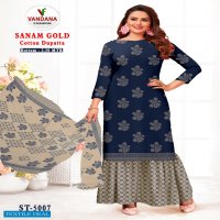 Vandana Sanam Gold Vol-5 Wholesale Cotton Dupatta Dress Material