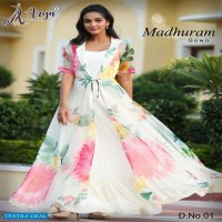 Arya Madhuram Gown Wholesale Fancy Gown Catalogue