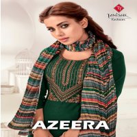 Tanishk Azeera Wholesale Reyon Slub And Siroski Diamond Work Dress Material
