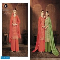 Kalarang Pratiksha Wholesale Pure Muslin Dola Jacquard With Work Dress Material