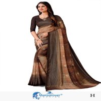 ROOPA BY MANSAROVER FASHION WETLESS FOIL SEQUENCE BLOUSE WITH LATKAN SARIS