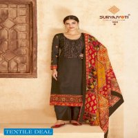 Suryajyoti Qurbat Vol-1 Wholesale Satin Cotton Neck Work And Swaroski Dress Material