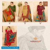 Suryajyoti Qurbat Vol-1 Wholesale Satin Cotton Neck Work And Swaroski Dress Material