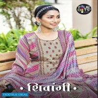 Fourdots Shivangi Wholesale Pure Natural Crepe With Handwork Dress Material