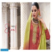 Ibiza Ejlaal Wholesale Pure Gajji Silk With Embroidery Work Salwar Suits