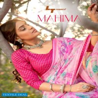 LT Mahima Wholesale Golden Chiffon With Weaving Zari And Fancy Blouse Sarees