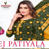 Vandana Bandhej Patiyala Vol-5 Wholesale Pure Cotton Dress Material