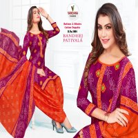 Vandana Bandhej Patiyala Vol-5 Wholesale Pure Cotton Dress Material