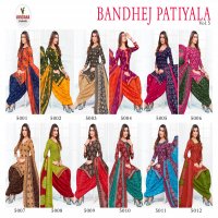 Vandana Bandhej Patiyala Vol-5 Wholesale Pure Cotton Dress Material