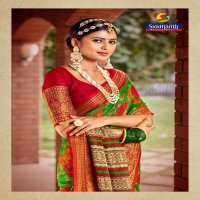 SIDDHANTH WEAVES GREENCHILI COTTON FANCY ETHNIC SAREES AT BEST RATE