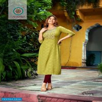 Aradhna Fashion Class Vol-3 Wholesale Reyon Work Long Kurtis