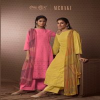 Omtex Meraki Wholesale Linen Cotton With Lucknowi Embroidery Salwar Suits