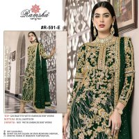 RAMSHA R-591 NX HEAVY EMBROIDERY PAKISTANI DESIGNER SUITS