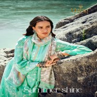 Rang Summer Shine Wholesale Pure Muslin With Neck And Embroidery Dress Material