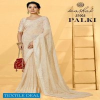KASHVI CREATION PALKI 37001-37008 GEORGETTE FOIL PRINT SAREES