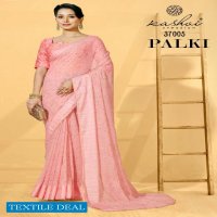 KASHVI CREATION PALKI 37001-37008 GEORGETTE FOIL PRINT SAREES