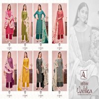 Alok Vatika Wholesale Pure Zam Designer With Stitch Embroidery Tie Dress Material