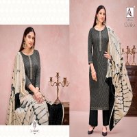 Alok Vatika Wholesale Pure Zam Designer With Stitch Embroidery Tie Dress Material