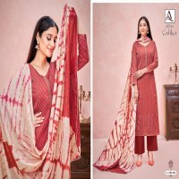 Alok Vatika Wholesale Pure Zam Designer With Stitch Embroidery Tie Dress Material