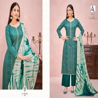 Alok Vatika Wholesale Pure Zam Designer With Stitch Embroidery Tie Dress Material