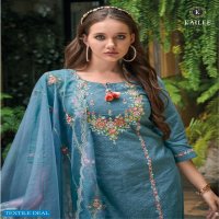 PAKIZAA VOL 3 BY KAILEE FASHION FANCY THREAD MIRROR WORK KURTI WITH PANT AND DUPATTA