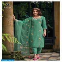 PAKIZAA VOL 3 BY KAILEE FASHION FANCY THREAD MIRROR WORK KURTI WITH PANT AND DUPATTA