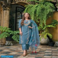 PAKIZAA VOL 3 BY KAILEE FASHION FANCY THREAD MIRROR WORK KURTI WITH PANT AND DUPATTA