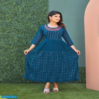 SMYLEE REHNUMA DESIGNER SEQUENCE WORK LONG KURTI