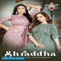 Namoh Shraddha Wholesale Fab Fancy Embroidered Flair Kurtis