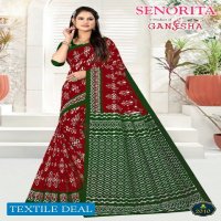 Ganesha Senorita Vol-2 Wholesale Pure Cotton Printed Sarees