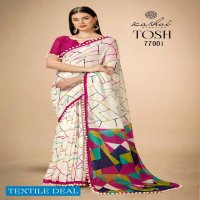 Kashvi Tosh Wholesale Linen Silk With Pum Pum Lace Sarees