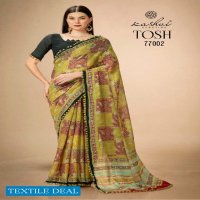 Kashvi Tosh Wholesale Linen Silk With Pum Pum Lace Sarees