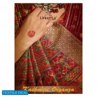 Lifestyle Kashmiri Organza Wholesale Ethnic Sarees