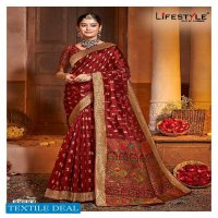 Lifestyle Kashmiri Organza Wholesale Ethnic Sarees
