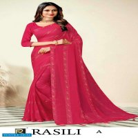 RASILI BY RANJNA SAREE DESIGNER BORDER SIROSKI DIAMOND PANEL SUPER HIT COLLECTION