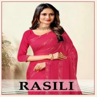 RASILI BY RANJNA SAREE DESIGNER BORDER SIROSKI DIAMOND PANEL SUPER HIT COLLECTION