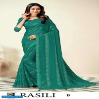 RASILI BY RANJNA SAREE DESIGNER BORDER SIROSKI DIAMOND PANEL SUPER HIT COLLECTION