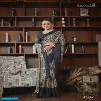 NESTA BY VALLABHI PRINTS DESIGNER BRASSO WITH SATIN BORDER SAREE AND CROCHET BLOUSE COLLECTION