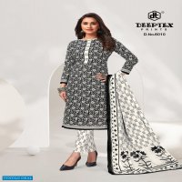 Deeptex Aaliza Black And White Special Cotton Printed Dress Material