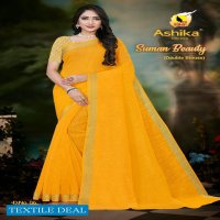 Ashika Suman Beauty Wholesale Double Blouse Sarees