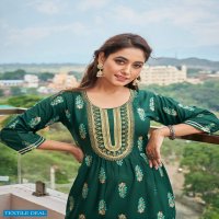 VIYAA DESIGNER PRESENT FANTASY FANCY FOIL PRINT LONG GOWN KURTIS