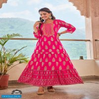 VIYAA DESIGNER PRESENT FANTASY FANCY FOIL PRINT LONG GOWN KURTIS