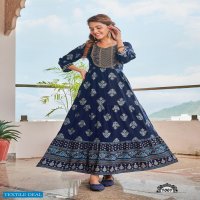 VIYAA DESIGNER PRESENT FANTASY FANCY FOIL PRINT LONG GOWN KURTIS