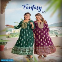 VIYAA DESIGNER PRESENT FANTASY FANCY FOIL PRINT LONG GOWN KURTIS