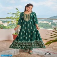 VIYAA DESIGNER PRESENT FANTASY FANCY FOIL PRINT LONG GOWN KURTIS