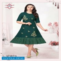 Namoh Kumkum Vol-3 Wholesale Heavy Reyon Slub With Embroidery Kurtis